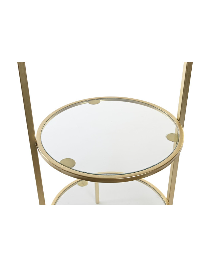 ESTANTE METAL CRISTAL 32,5X30X86 DORADO