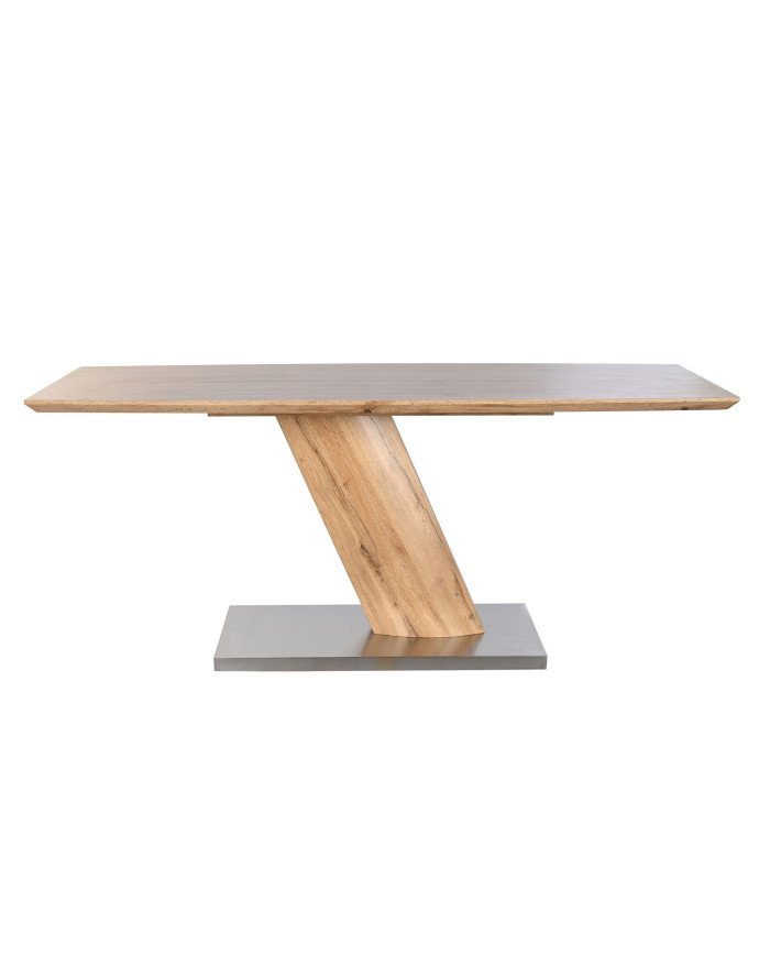 MESA COMEDOR MDF ACERO 180X80X76 MARRON