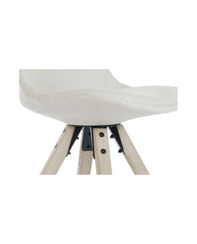 SILLA ROBLE POLIESTER 48X55X87 BEIGE