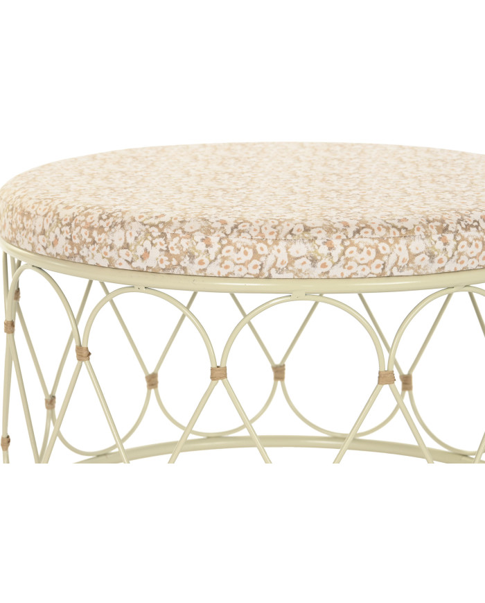 MESA CENTRO RATAN METAL 48X48X30 NATURAL