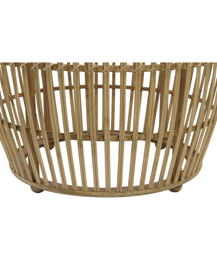 MESA CENTRO SET 2 BAMBU 70X70X50 NATURAL