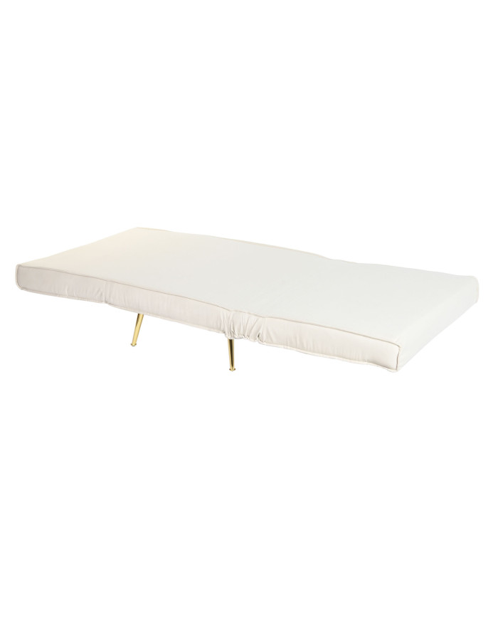 SOFA CAMA POLIESTER METAL 90X90X84 CREMA