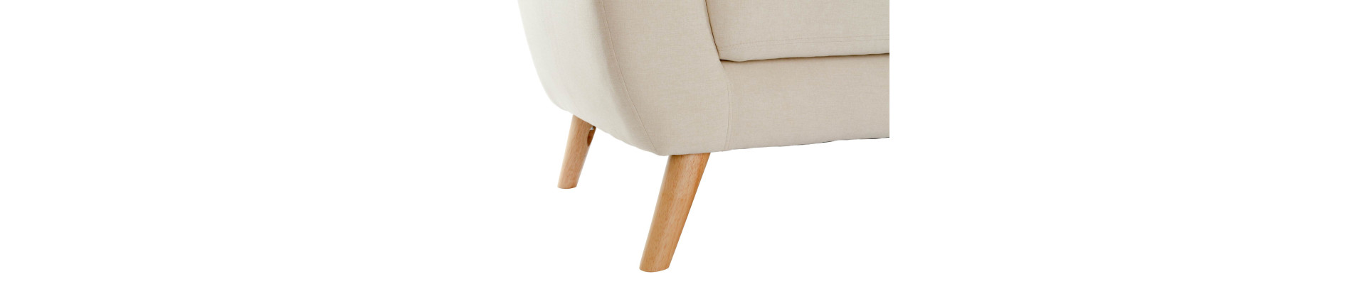 SOFA POLIESTER RUBBERWOOD 226X144X84 CHAISELONGUE