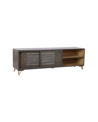 MUEBLE TV MANGO METAL 160X40X50 MARRON