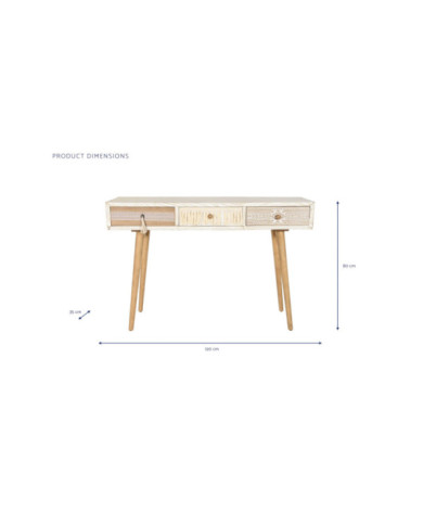 CONSOLA ABETO ALGODON 120X35X80 BLANCO