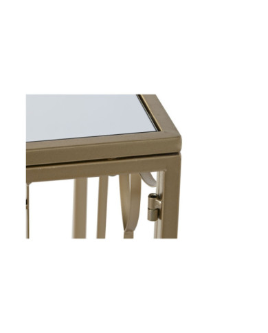 CONSOLA METAL ESPEJO 120X40X80 DORADO