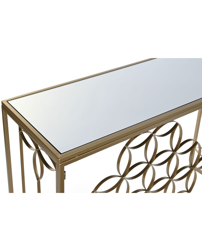 CONSOLA METAL ESPEJO 120X40X80 DORADO