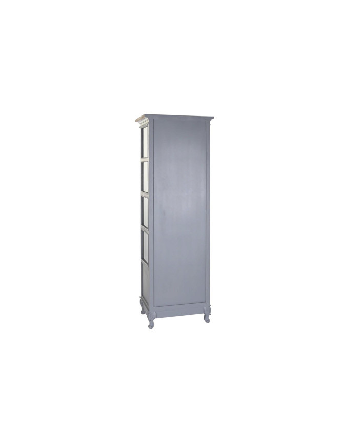 VITRINA PAULOWNIA MDF 49X36X160 2 CAJONES GRIS