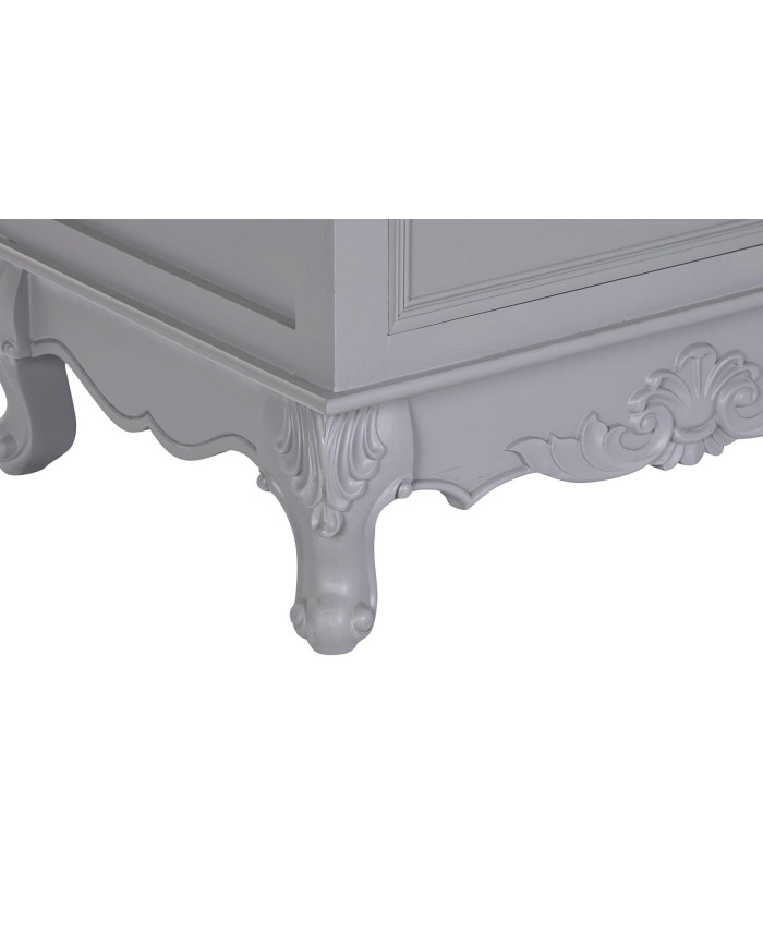 VITRINA PAULOWNIA MDF 49X36X160 2 CAJONES GRIS