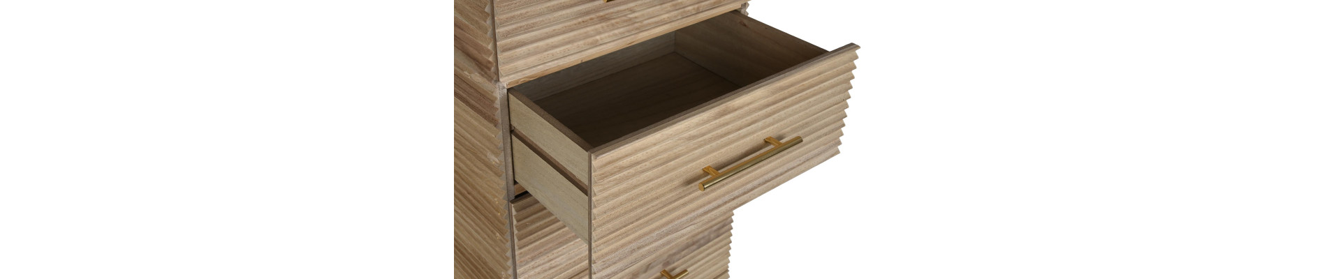 CHIFONIER PAULOWNIA MDF 42X40X100 MARRON CLARO