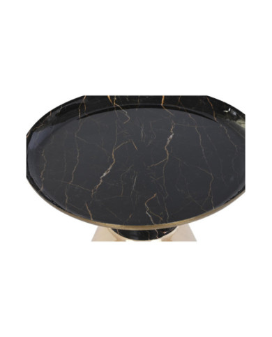 MESITA AUXILIAR CRISTAL HIERRO 60X60X57