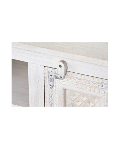 MUEBLE TV MANGO MADERA 151X40X60 ENVEJECIDO BLANCO