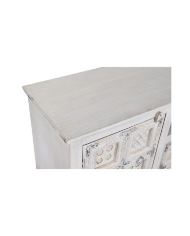 MUEBLE TV MANGO MADERA 151X40X60 ENVEJECIDO BLANCO