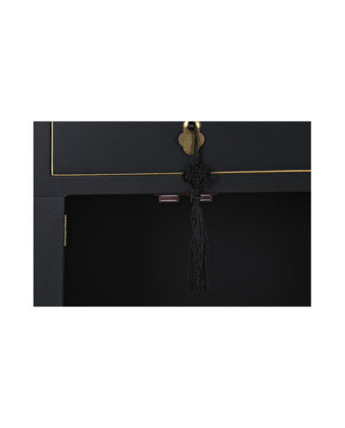 MESITA DE NOCHE ABETO MDF 45X36X66 ORIENTAL NEGRO