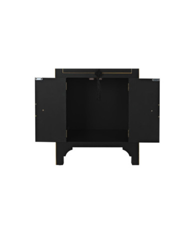 MESITA DE NOCHE ABETO MDF 45X36X66 ORIENTAL NEGRO