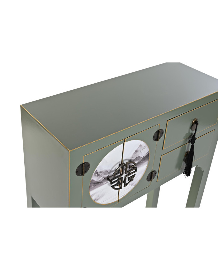 CONSOLA ABETO MDF 63X28X83 ORIENTAL VERDE