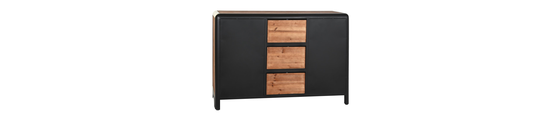 BUFFET ABETO METAL 120X40X79 MARRON OSCURO