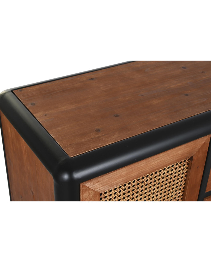 BUFFET ABETO METAL 120X40X79 MARRON OSCURO