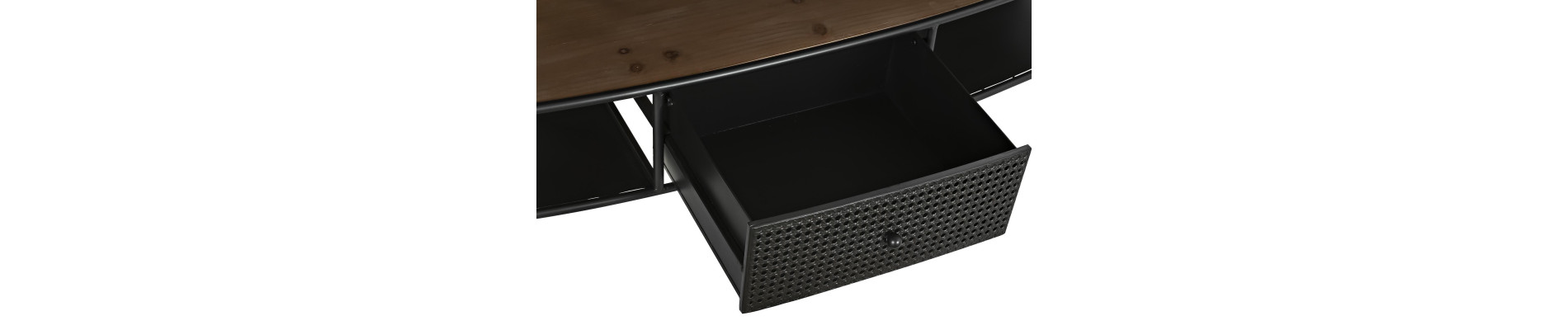 MUEBLE TV ABETO METAL 150X39X58 NEGRO