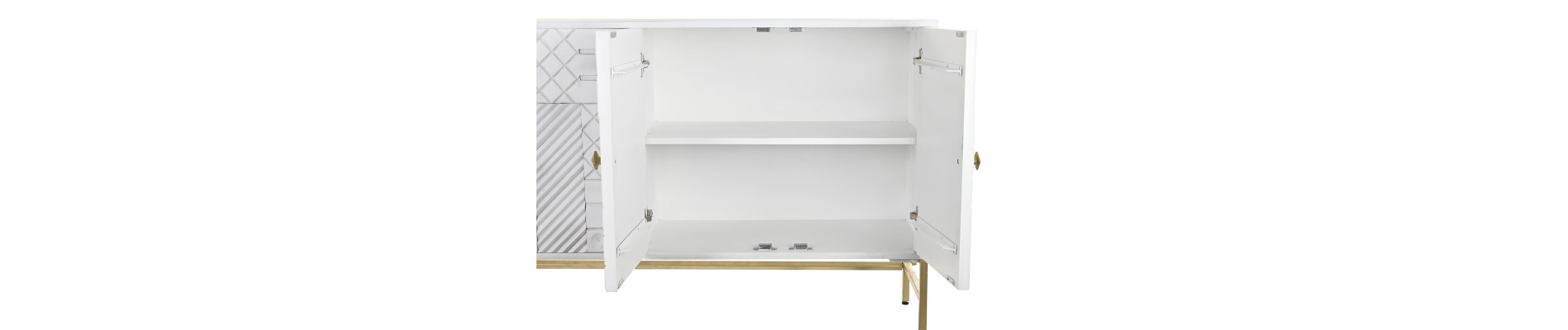 BUFFET MANGO LATON 157X43X84 ROMBO BLANCO