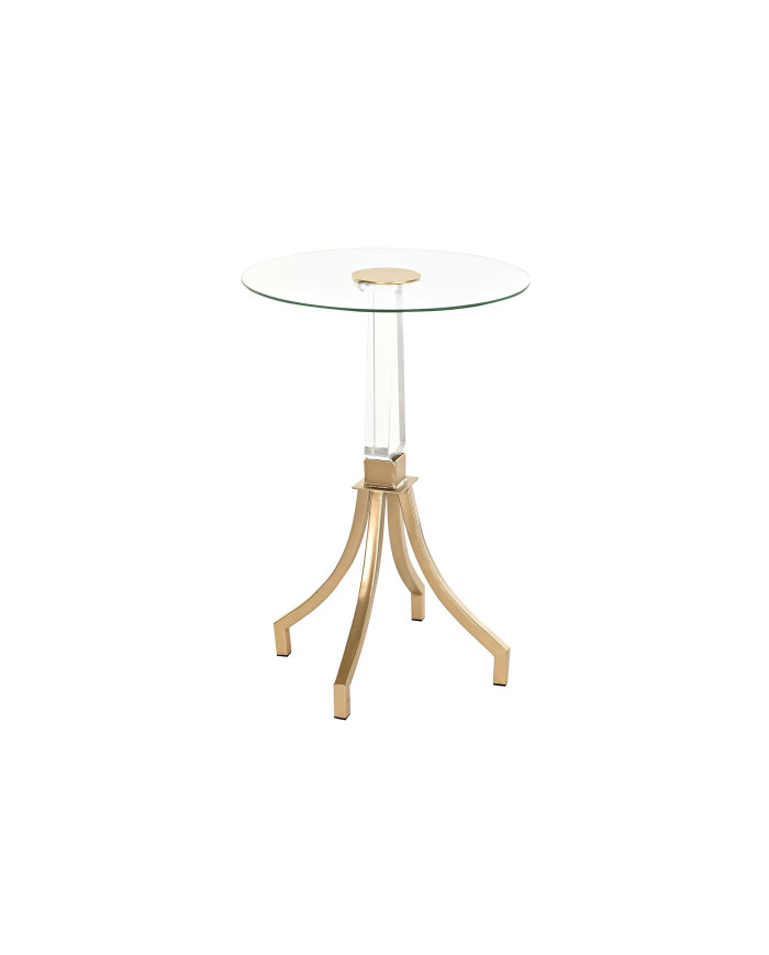 MESITA AUXILIAR METAL ACRILICO 42X42X62 DORADO