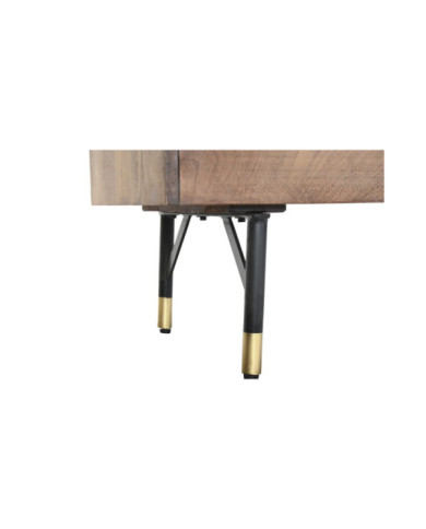 MUEBLE TV MANGO METAL 130X45X60 MARRON OSCURO