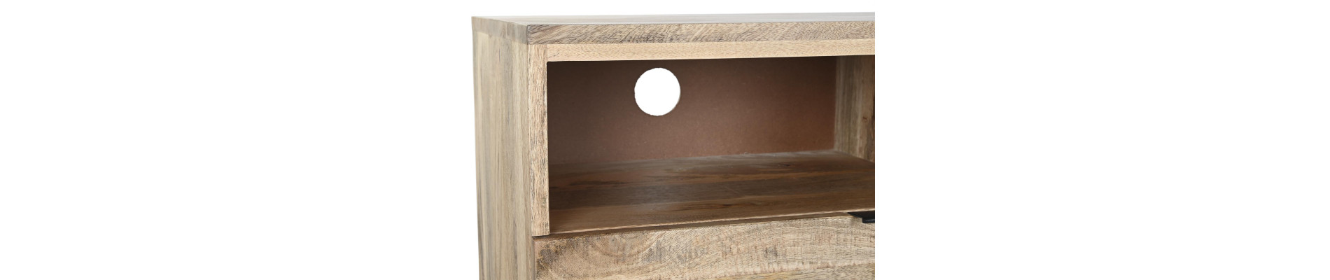 MUEBLE TV MANGO METAL 150X40X65 NATURAL NATURAL