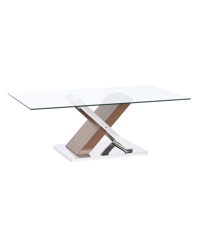 MESA CENTRO ACERO MDF 120X60X42 SIMIL MADERA