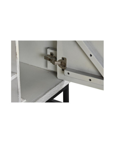 MUEBLE TV MANGO METAL 130X40X55 MANDALA BLANCO
