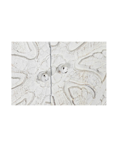 BUFFET MANGO METAL 150X38X80 MANDALA BLANCO