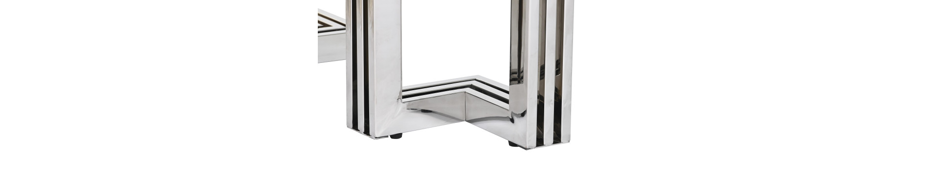 MESA CENTRO ACERO CRISTAL 120X60X45 SIMIL MARMOL