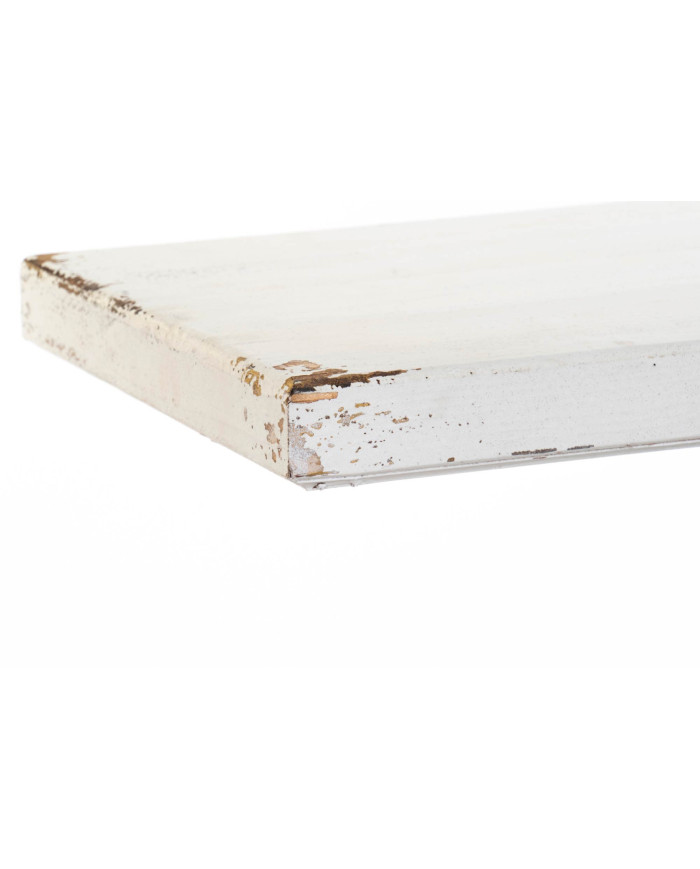 CONSOLA MADERA 120X34X85 ALAS ENVEJECIDO BLANCO