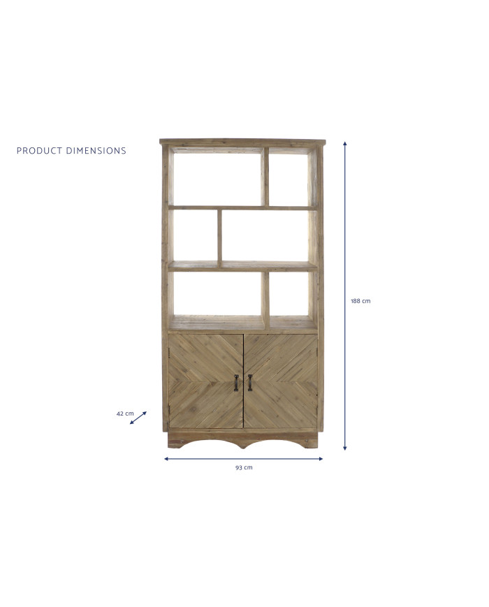 ESTANTERIA MADERA RECICLADA 93X42X188