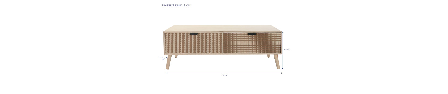 MESA CENTRO ABETO MDF 120X60X42,5 MARRON
