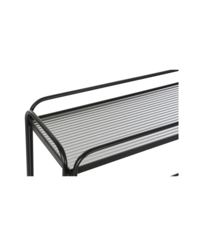 CONSOLA METAL CRISTAL 80X28X80,5 NEGRO