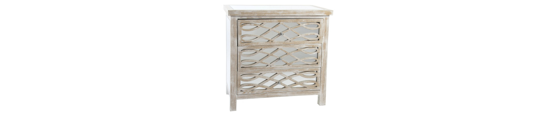 COMODA MADERA ESPEJO 80X40X81 NATURAL