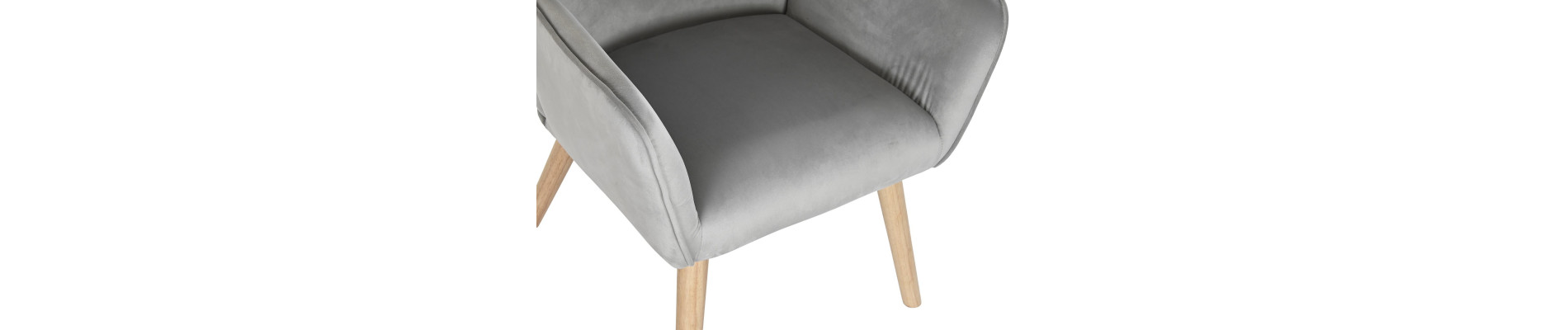 BUTACA POLIESTER MADERA 65X67X93 GRIS CLARO