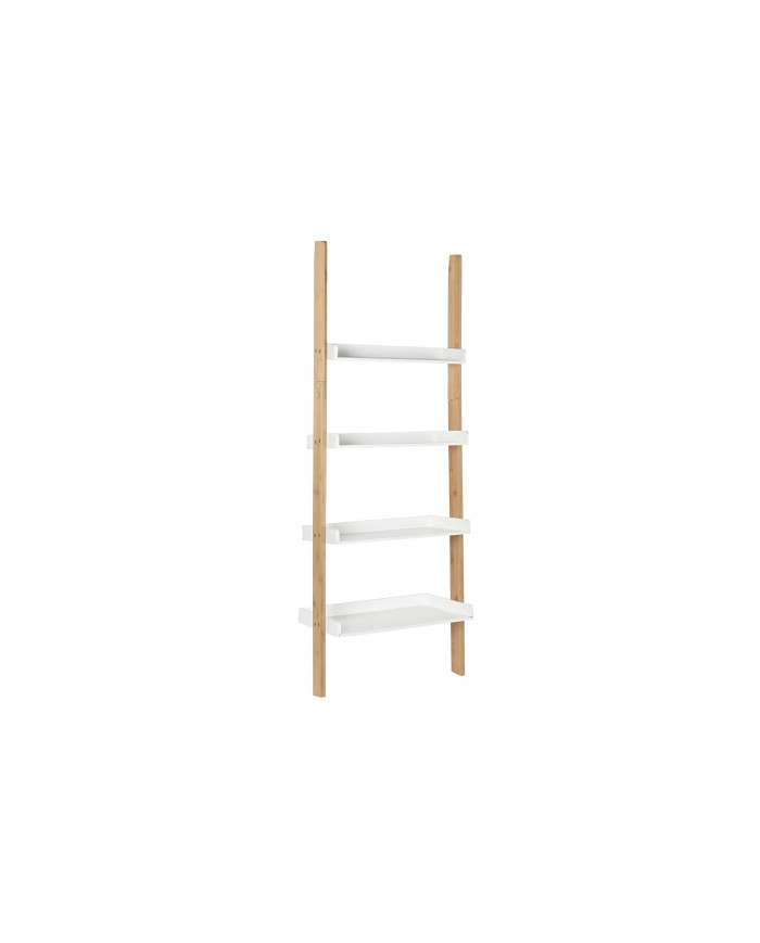 ESTANTERIA BAMBU MDF 57X30X152 BLANCO