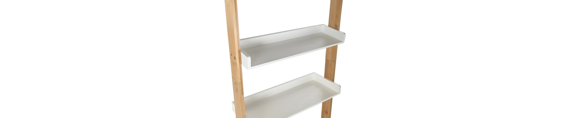 ESTANTERIA BAMBU MDF 57X30X152 BLANCO