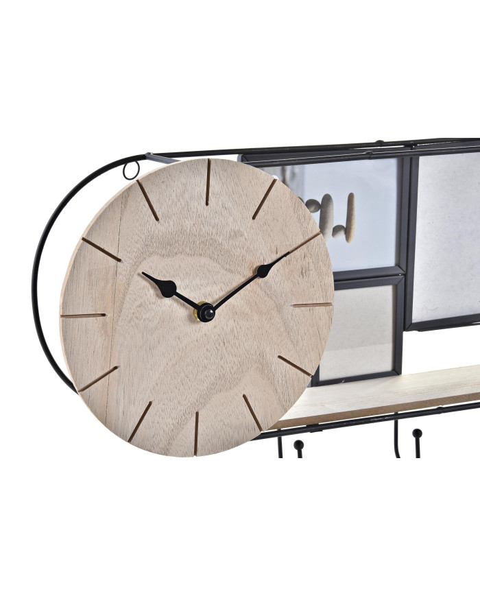 ESTANTERIA PARED METAL MADERA 52X10X26 RELOJ FOTOS