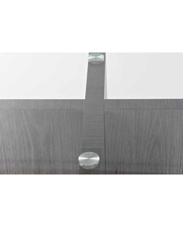 MESA COMEDOR CRISTAL MDF 160X90X75 TEMPLADO GRIS