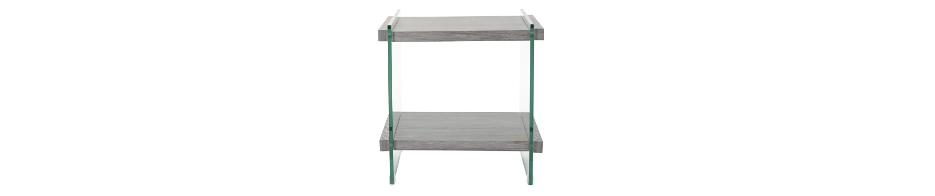 MESITA DE NOCHE CRISTAL MDF 50X50X49 TEMPLADO GRIS