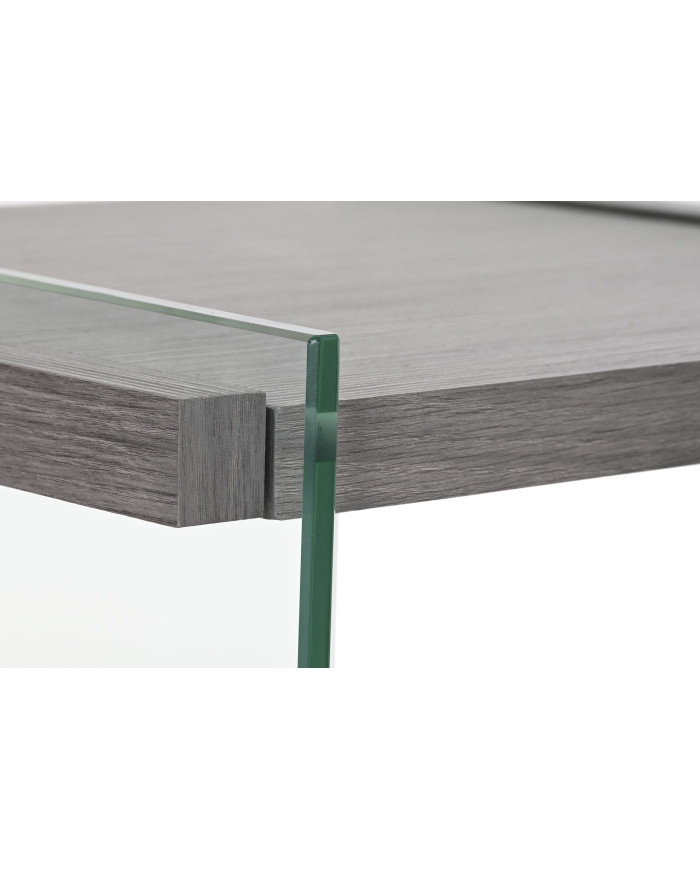 MESITA DE NOCHE CRISTAL MDF 50X50X49 TEMPLADO GRIS