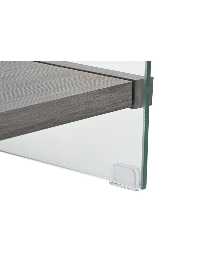 MESITA DE NOCHE CRISTAL MDF 50X50X49 TEMPLADO GRIS