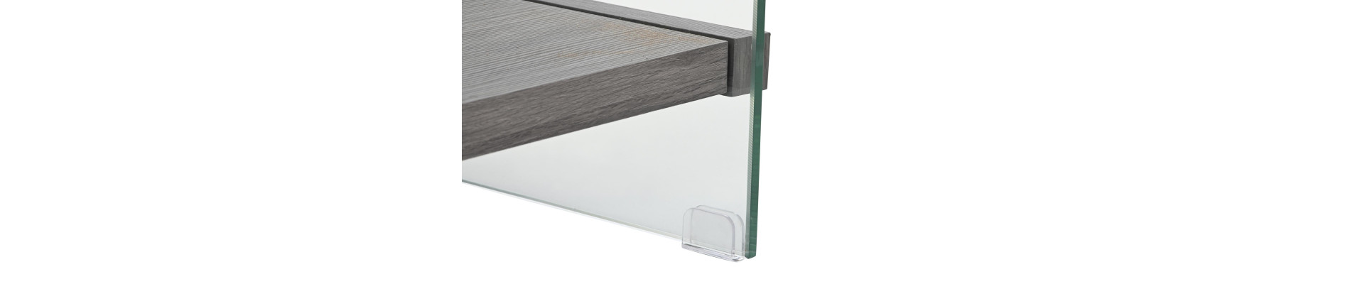 MESITA DE NOCHE CRISTAL MDF 50X50X49 TEMPLADO GRIS