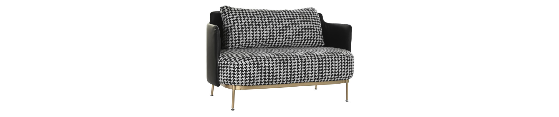 SOFA POLIESTER METAL 130X80X80 PATA DE GALLO
