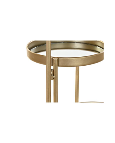 ESTANTE METAL ESPEJO 49,5X49,5X80 DORADO