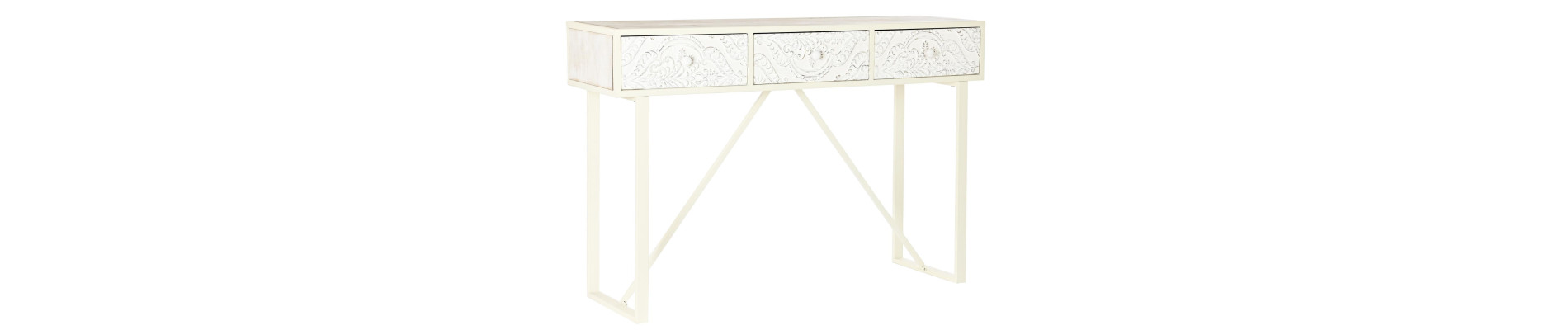 CONSOLA MANGO 120X40X75 DECAPE BLANCO