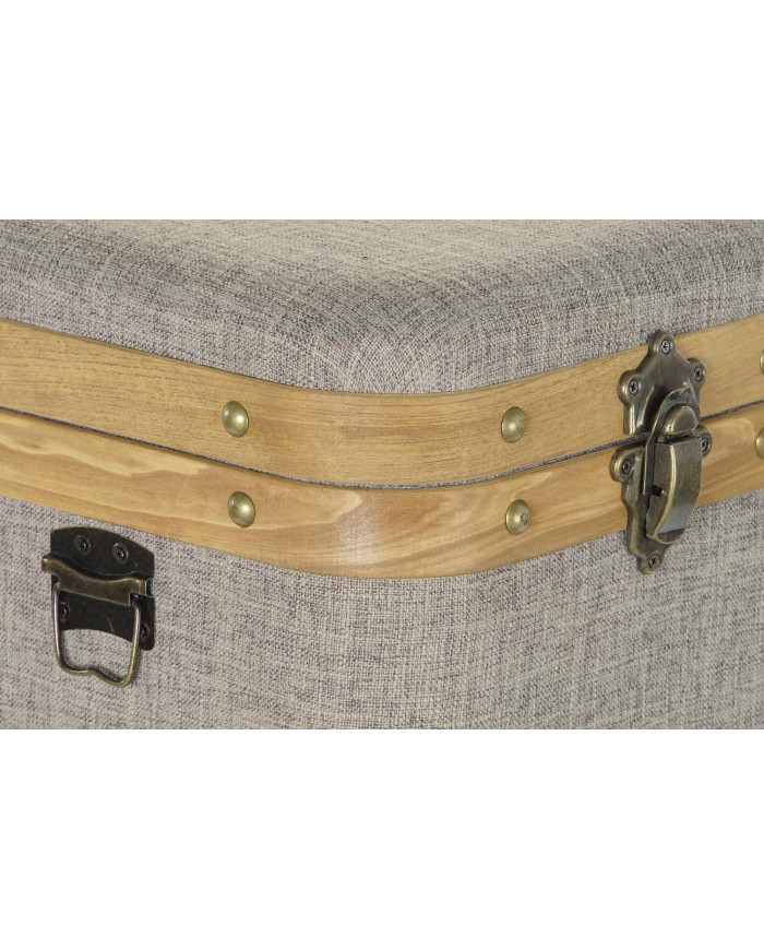 CAJA SET 3 POLIESTER MADERA 40,5X40,5X41,5 BEIGE