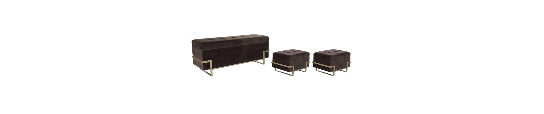 DESCALZADORA SET 3 VELVET METAL 120X40X47